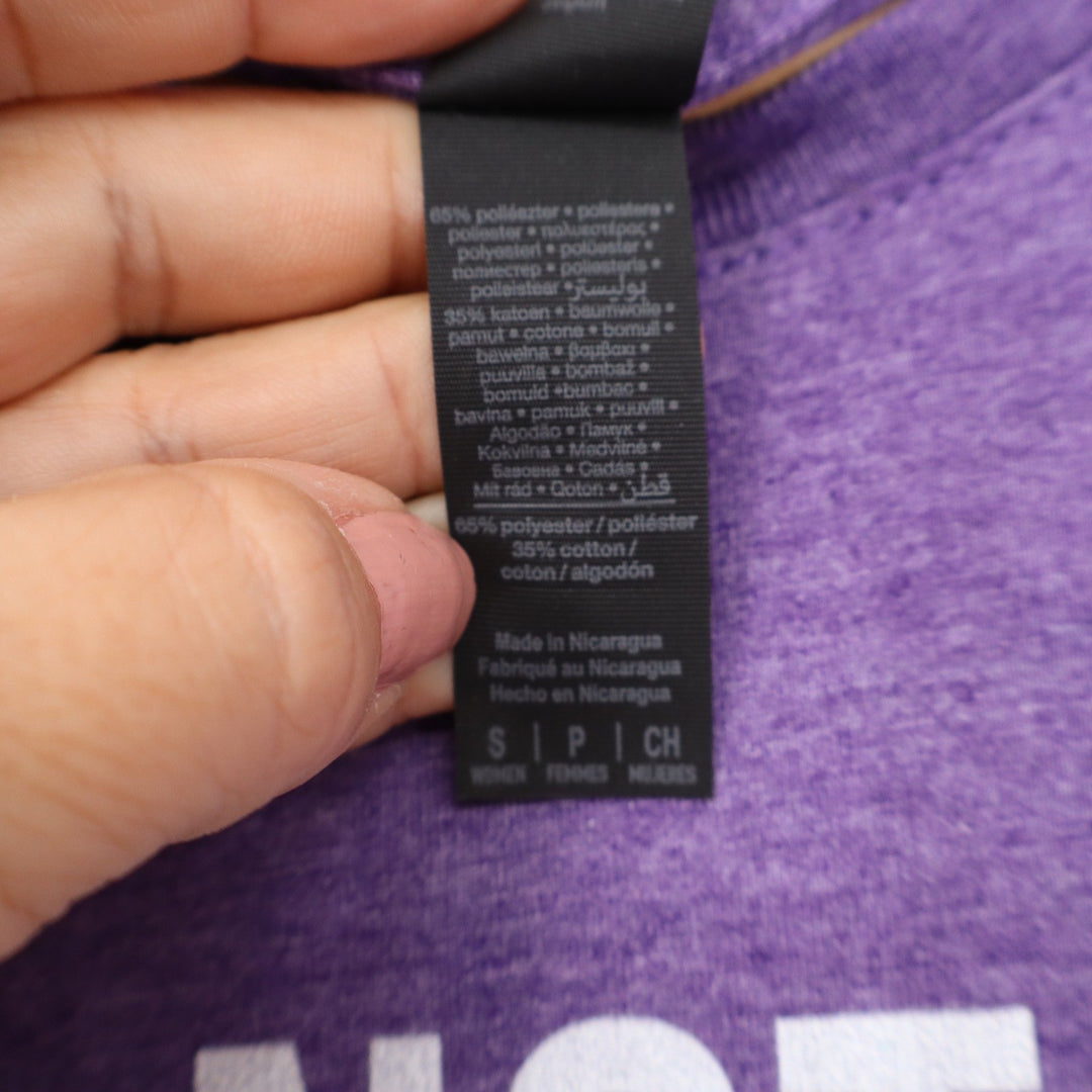 Gildan Softstyle Womens Small Purple Not Done Yet Graphic Tee Short Sleeve Shirt