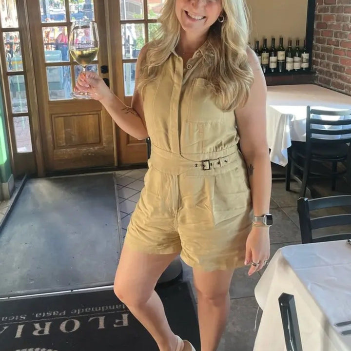 Jason Wu X RTR Tan Belted Romper Size 2