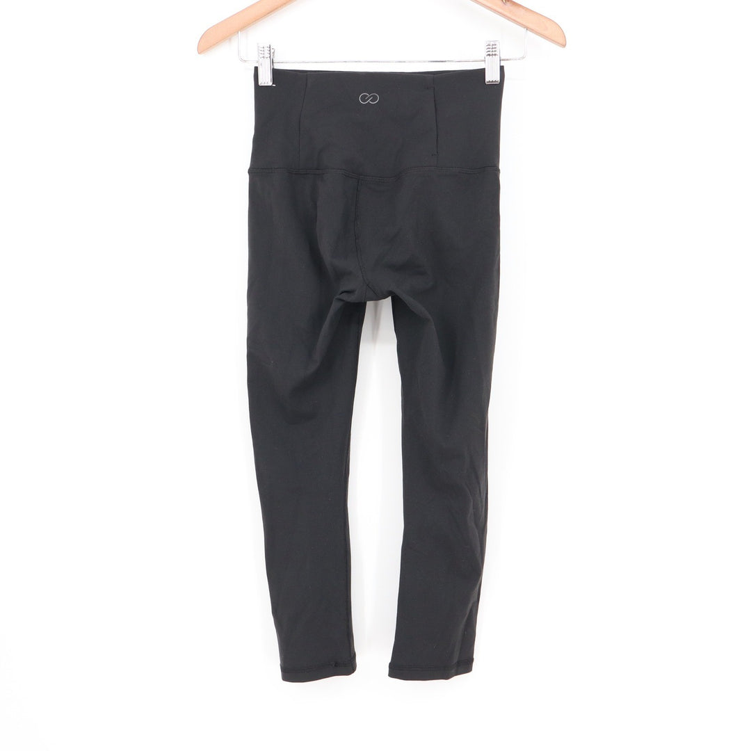 Calia Womens High Rise Cropped Leggings Black XS Activewear Yoga