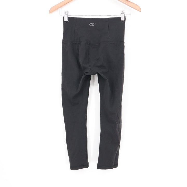 Calia Womens High Rise Cropped Leggings Black XS Activewear Yoga