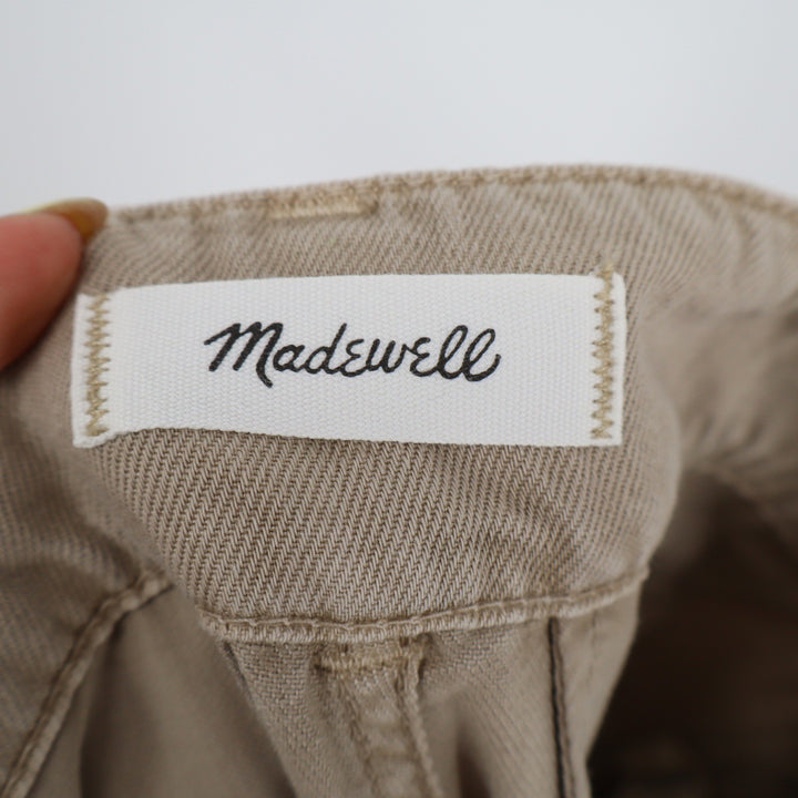 Madewell Coastal Dune Pleated Tailored Wide Leg Cargo Pants Size 26