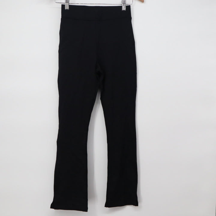 American Giant Ponte Kick Flared Leg Pants Womens 0 Super Black Modal Stretch
