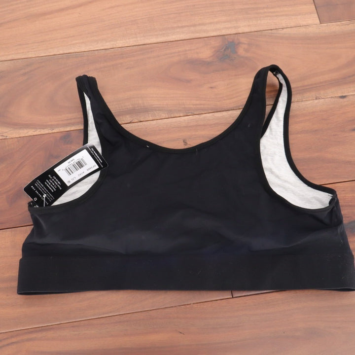 Bali bralette Bra Womens 1XL Black Stretch Front Closure Wireless Full Coverage