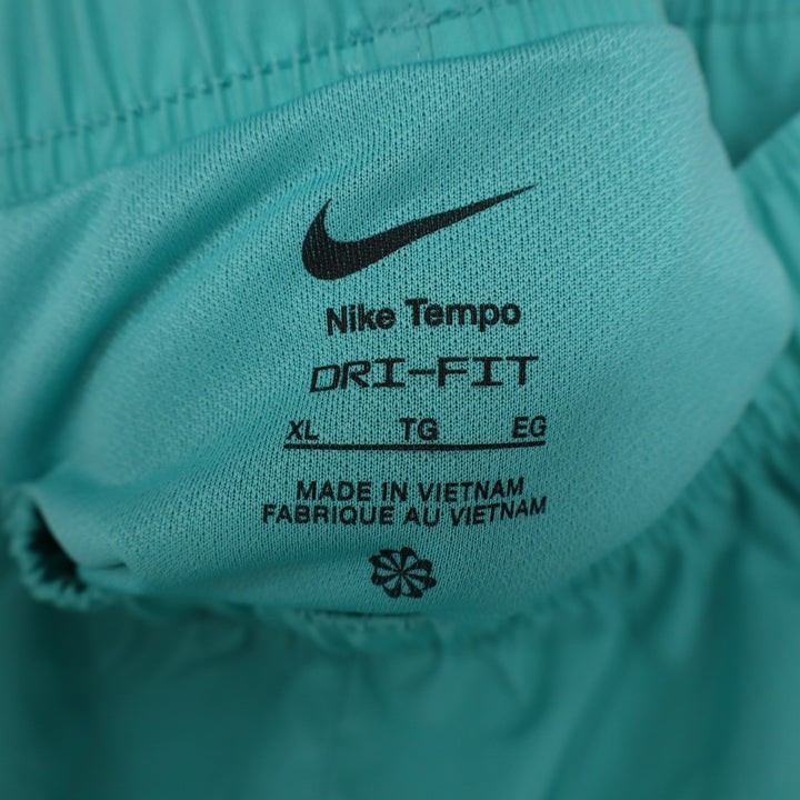 Nike Tempo Dri-FIT Running Shorts Teal Blue White Womens XL
