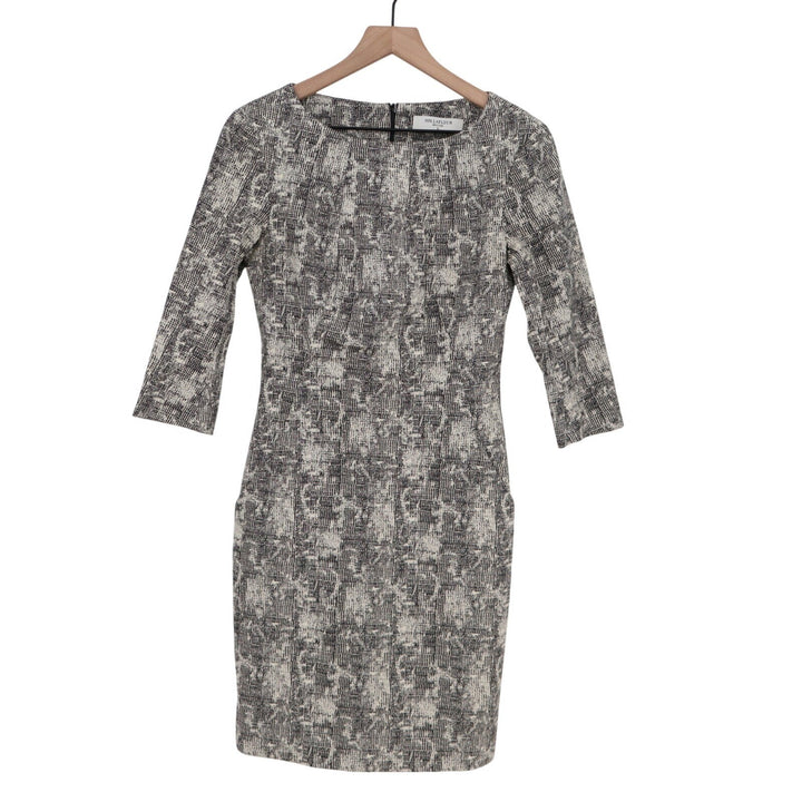 MM.LaFleur Etsuko Sheath Dress Womens 6 Multi Crackle pattern Cotton Stretch