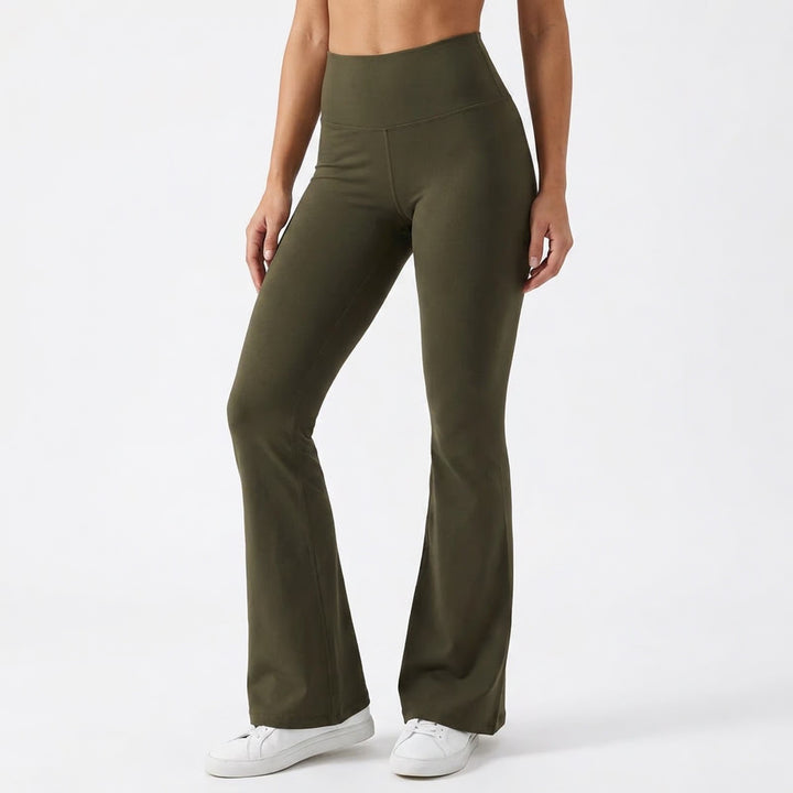 Wild Fable Olive Green High Waisted Flare Leggings Bell Bottom Yoga Pants Medium