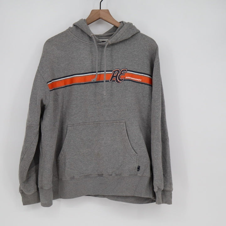 Vintage American Eagle Outfitters Snowboards Hoodie Mens Medium Gray Cotton