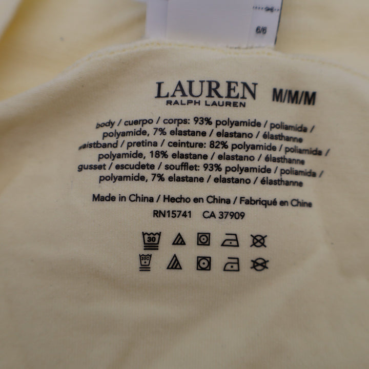 Lauren Ralph Lauren Brief Panty Womens Medium Cream Stretch Seamless Underwear
