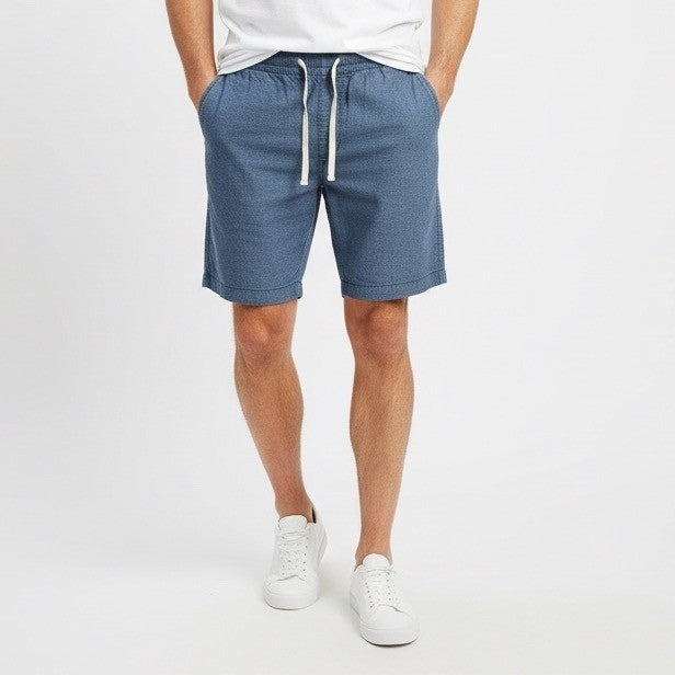 Old Navy Men Casual Drawstring Waist Shorts Blue Size M Cotton Blend