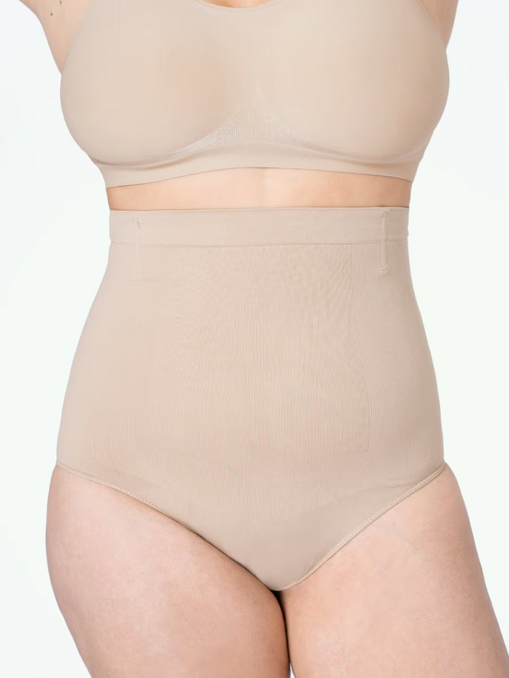 Shapermint Empetua High Waisted Shaper Panty Womens M/L Nude Stretch Shapewear