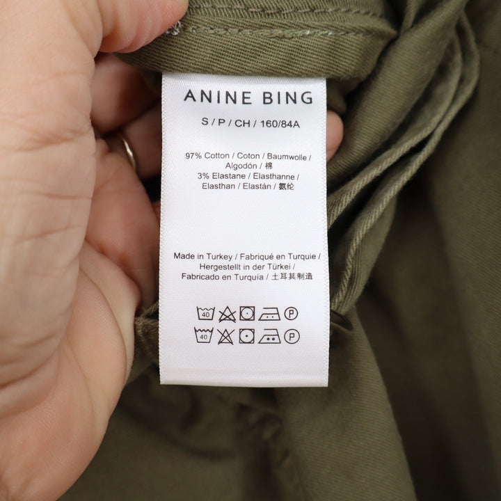 Anine Bing Skirt Womens S Utility Mini Olive Green Belted D-Ring Cotton
