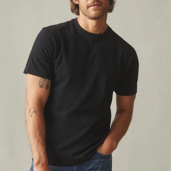 AMERICAN GIANT Black Cotton Crew Neck T Shirt Made in USA XL