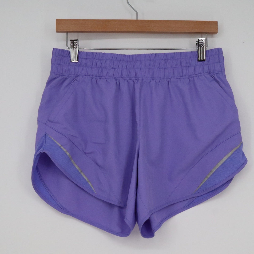 Athletic Works Womens Purple Mesh Trim Running Shorts Size M 8-10