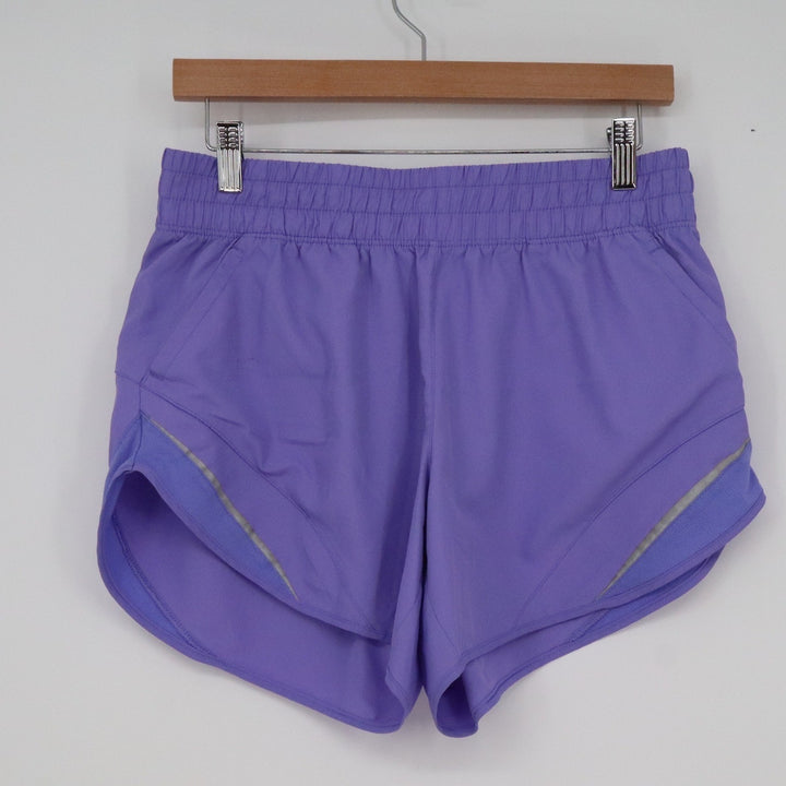 Athletic Works Womens Purple Mesh Trim Running Shorts Size M 8-10