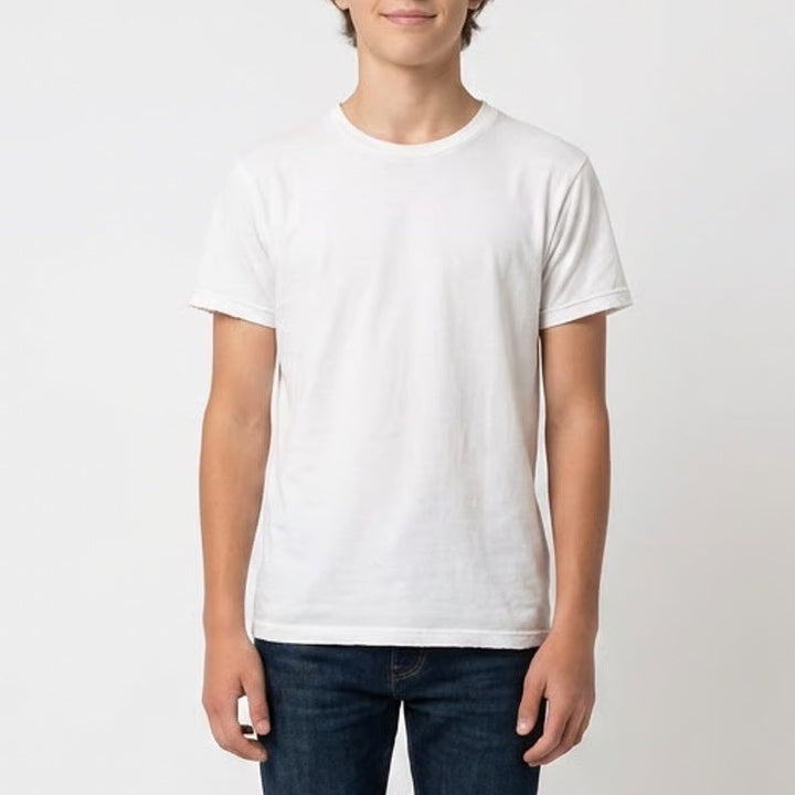 Fruit of the Loom White Cotton Crew Neck Short Sleeve T-Shirt Kids Medium 10-12