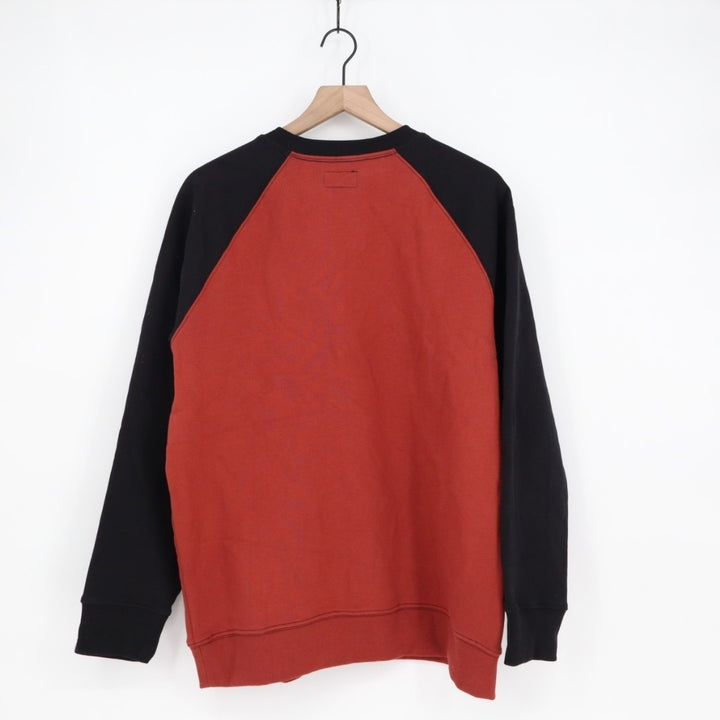 American Giant French Rib T-Shirt Mens XL Red Black Colorblock Cotton Pullover