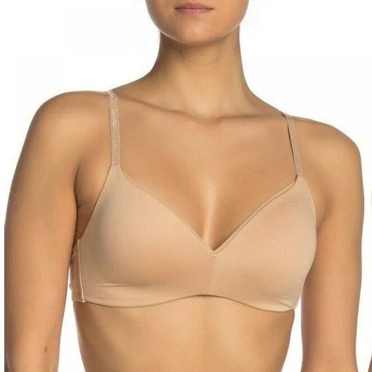 Calvin Klein Lightly Lined T-Shirt Bra Womens XL Nude Adjustable Strap Wireless