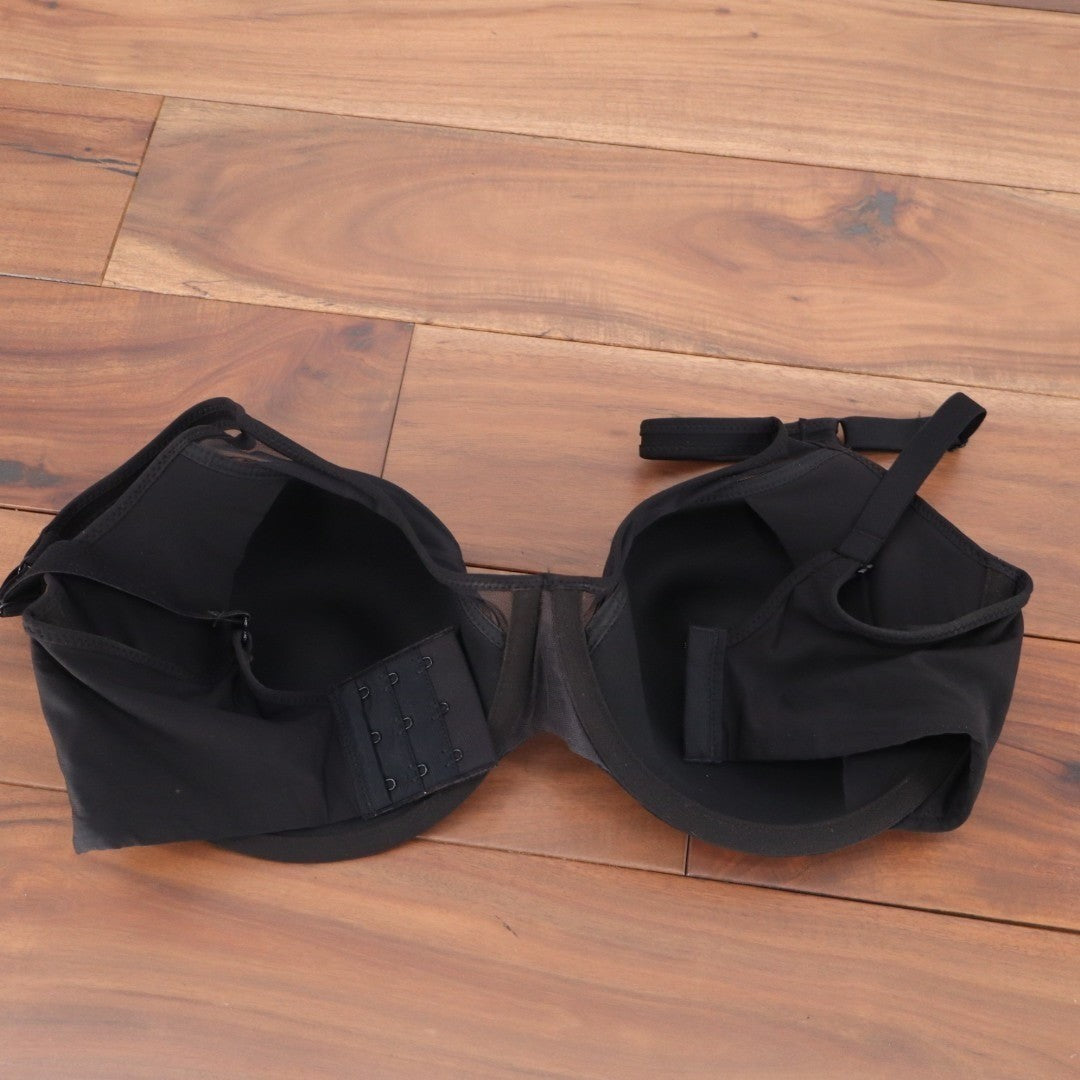 Bali One Smooth U Ultra Light Bra Womens 36DD Black Stretch Underwire Padded