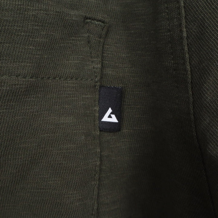 American Giant Premium Slub Shirt Men M Olive Green Cotton Long Sleeve Button Up