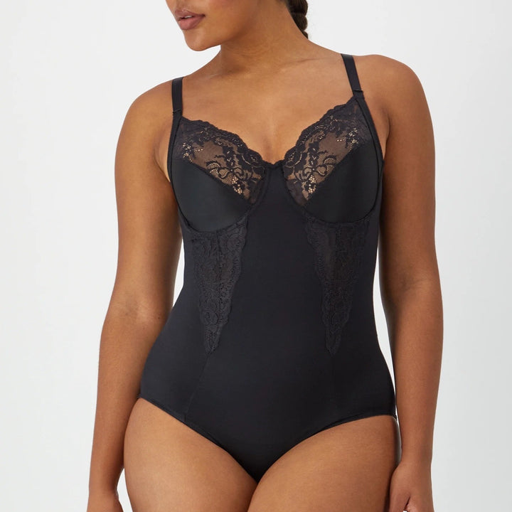Maidenform Ultra-Firm Tummy Control Shapewear Bodysuit Womens 38DD Black Stretch