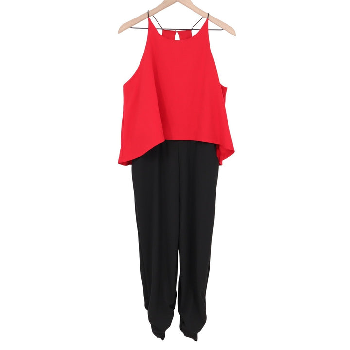 Love Ady Red Black Colorblock Halter Layered Jumpsuit XXL