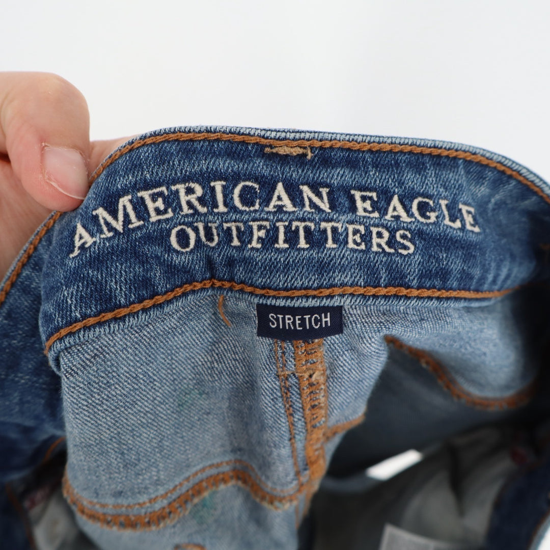 American Eagle Outfitters Cut Off Shorts Womens 4 Blue Denim Stretch Distressed