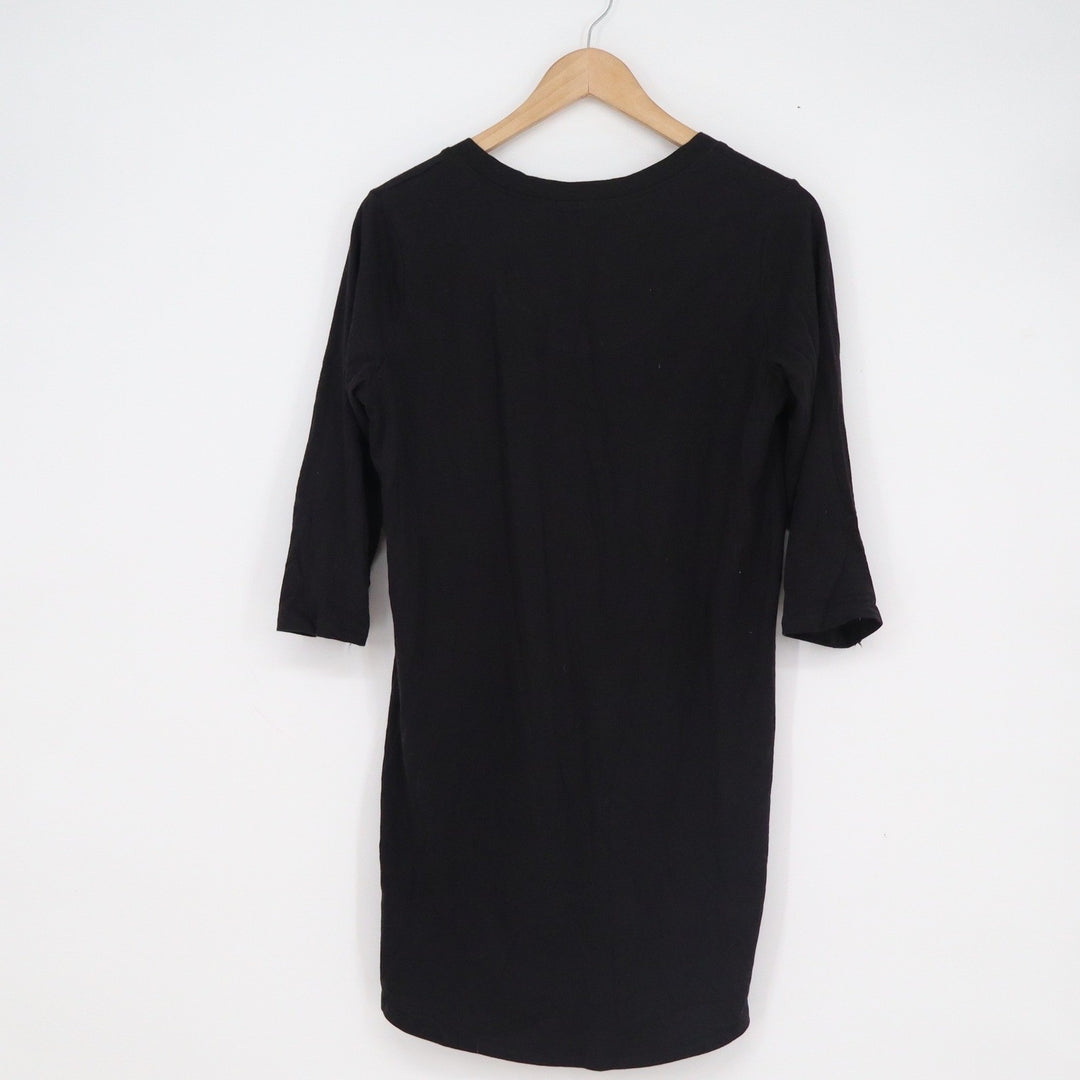 Rene Rofe Sleepwear Black Cotton Paris Eiffel Tower Le Chic Nightgown Small