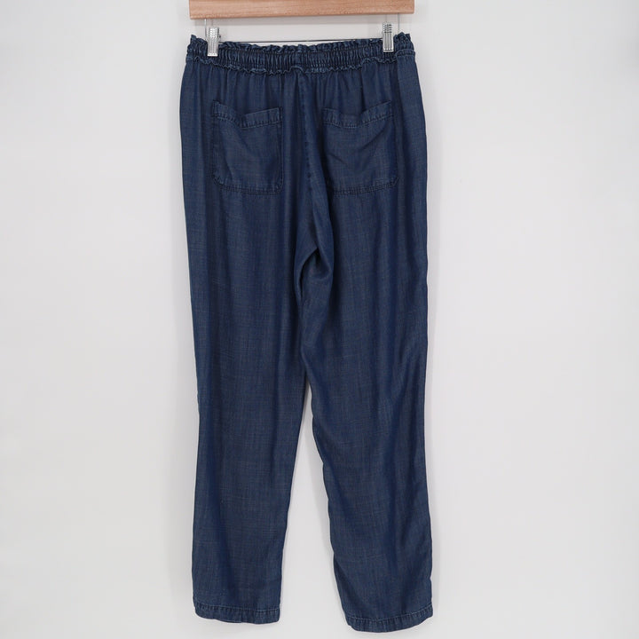 Splendid Blue Lyocell Chambray Paperbag Waist Jogger Pants Womens Small