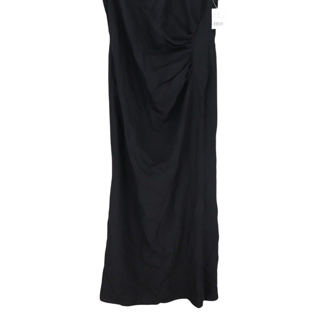 After Six Sleeveless Cap Shoulder Crepe Maxi Dress Trumpet Skirt In Black
