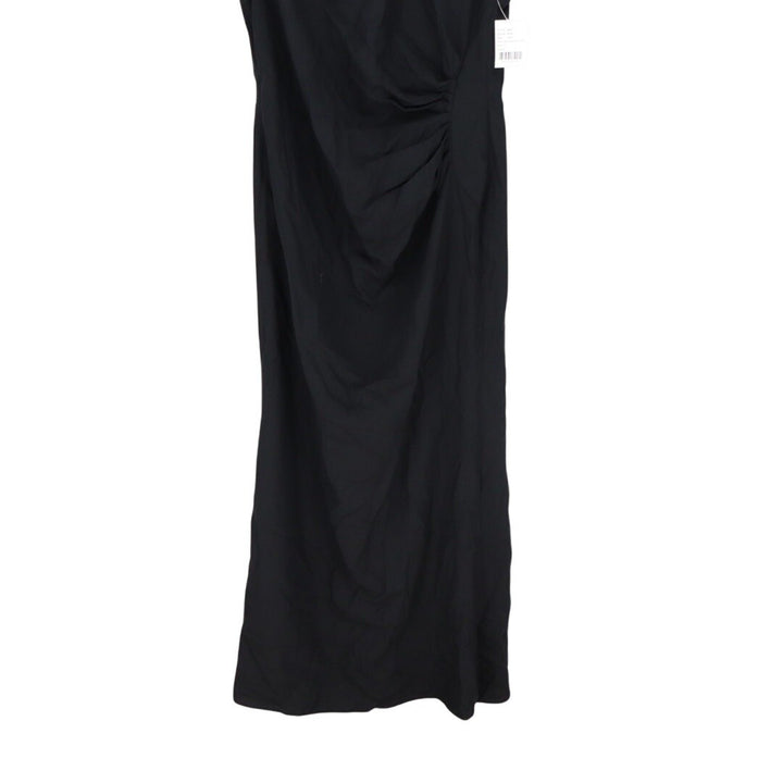 After Six Sleeveless Cap Shoulder Crepe Maxi Dress Trumpet Skirt In Black