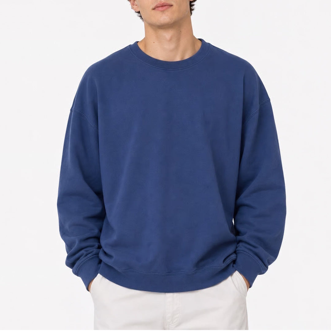 Athletic Works Mens XL Navy Blue Crewneck Sweatshirt Fleece Pullover