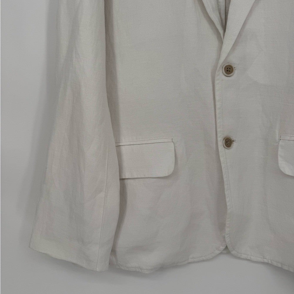 Daniel Hechter White Linen Blend Jacket Men's Size L