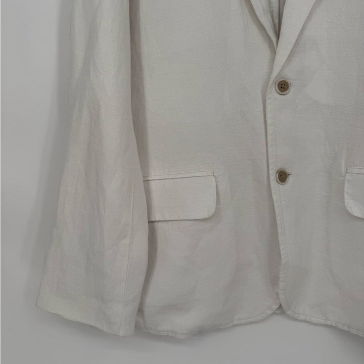 Daniel Hechter White Linen Blend Jacket Men's Size L