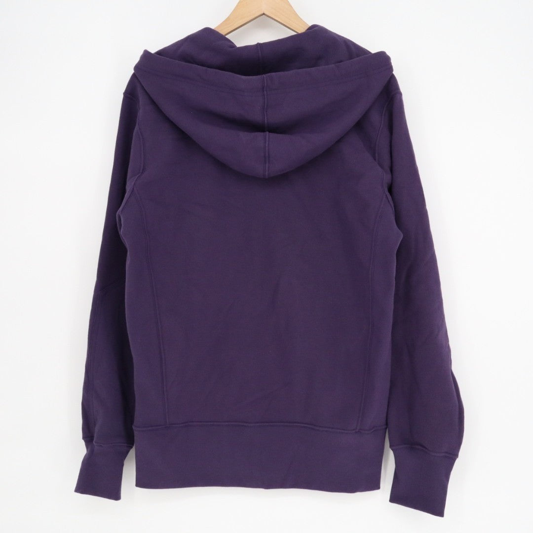 American Giant Hoodie Mens Small Purple Logo Fleece Lined Cotton Winter Full Zip