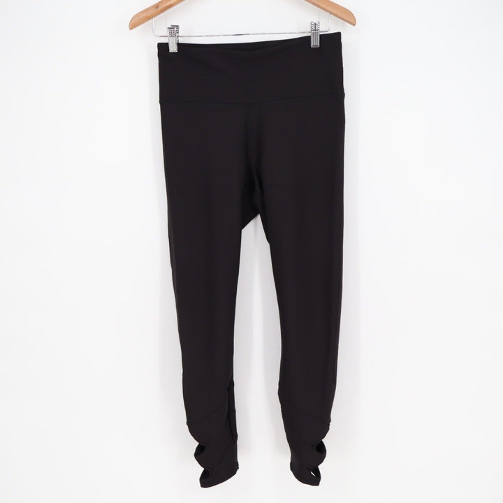 Old Navy Active PowerSoft High Rise Go Dry Leggings Black Size L Stirrup Detail
