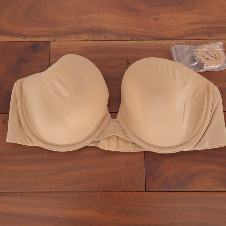 Natori Beige Strapless Convertible Underwire Bra 36B Nude Removable Straps