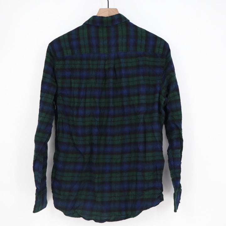 Croft & Barrow Plaid Flannel Button Down Shirt Long Sleeve Green Blue Men's M