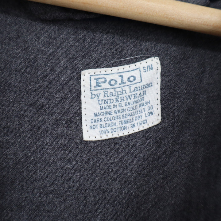 Polo Ralph Lauren Robe Mens S/M Underwear Charcoal Grey Navy Shawl Excellent