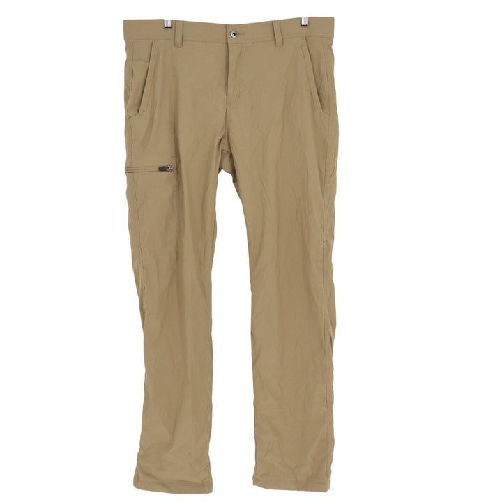 Eddie Bauer Mens 36x34 Fleece Lined First Ascent Guide Pants Tan Hiking Stretch