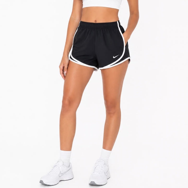 Nike Dri-FIT Tempo Running Shorts Black White Womens Small Athletic Gym