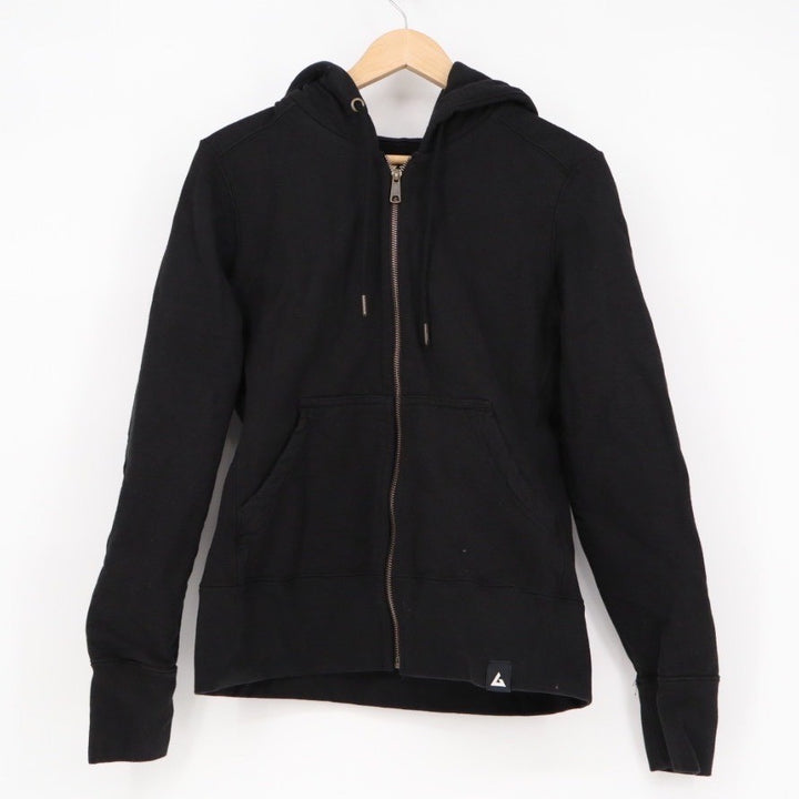 American Giant Womens Black Full Zip Hoodie Sweatshirt Cotton Made in USA Size S