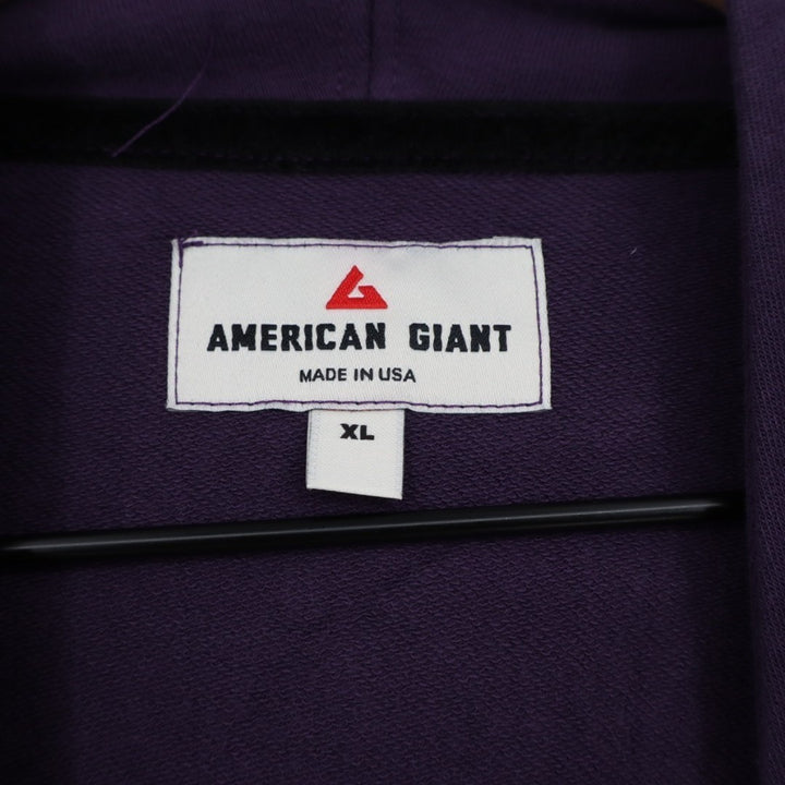American Giant Hoodie Dress Womens XL Purple Cotton Stretch Long Sleeve Pullover