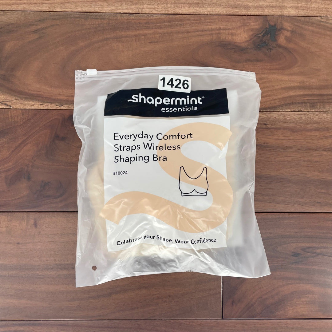 Shapermint Essentials Everyday Comfort Straps Wireless Shaping Bra M Chai