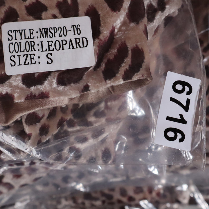 Naked Wardrobe The Statement Leopard Print Crop Top Long Sleeve Sweetheart S