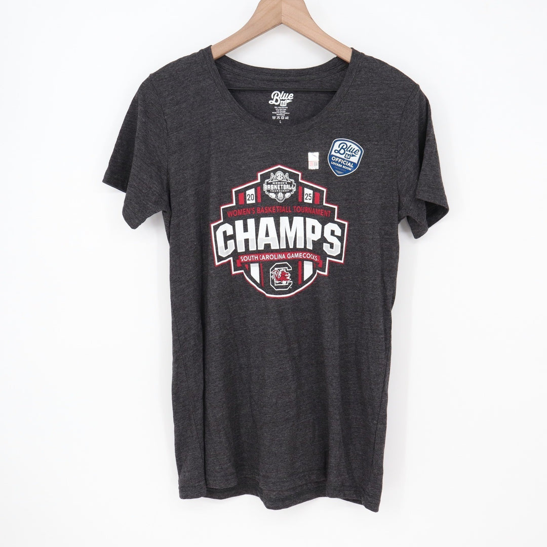 Blue 84 South Carolina Gamecocks 2015 Tournament Champs V-Neck Tee Black L