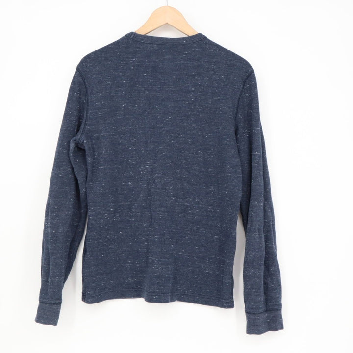 Sonoma Goods For Life Thermal Shirt Mens M Heather Blue Cotton Knit Crew Neck