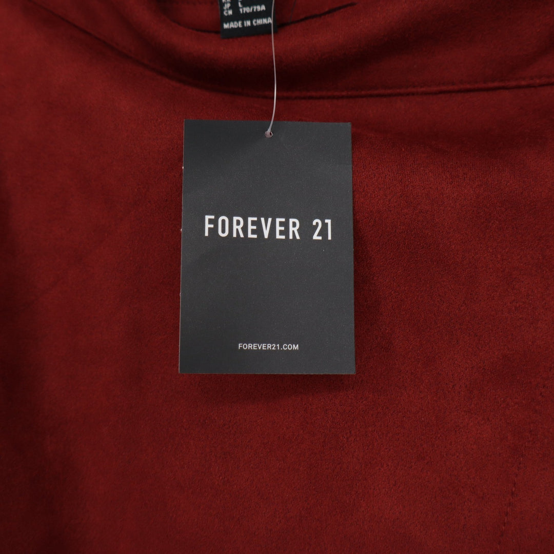 Forever 21 Skirt Womens L Wine Faux Suede D-Ring Wrap New