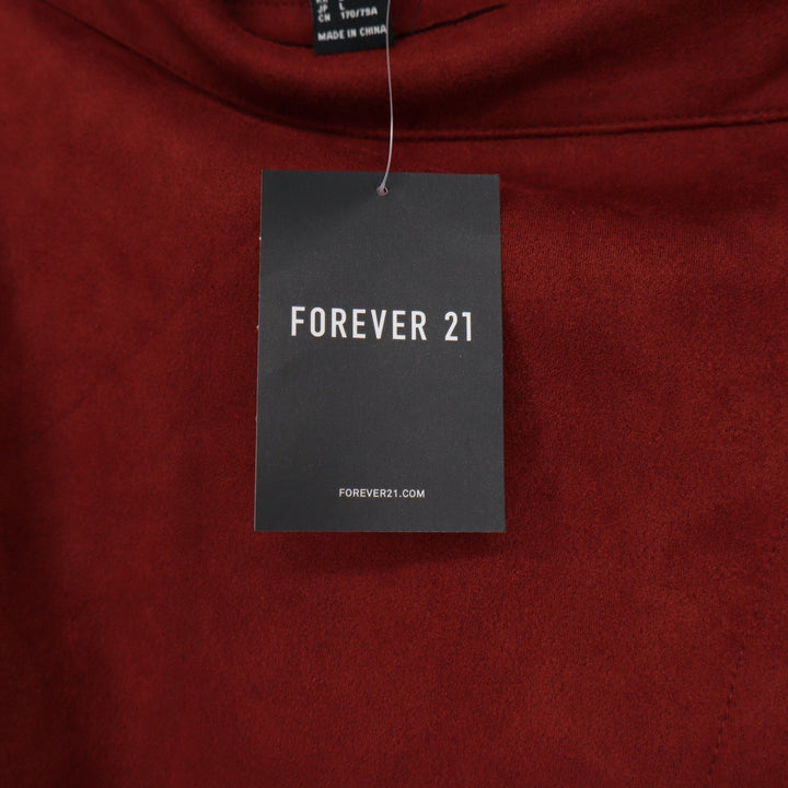 Forever 21 Skirt Womens L Wine Faux Suede D-Ring Wrap New
