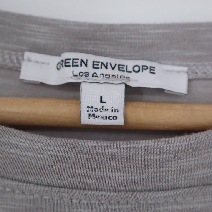 Green Envelope Los Angeles Grey Space Dye High-Low Tee L