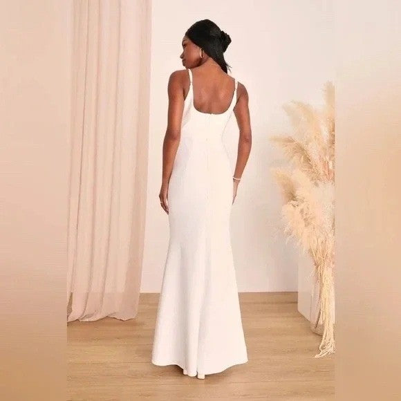 LulusInfinite Glory White Maxi Dress Size L